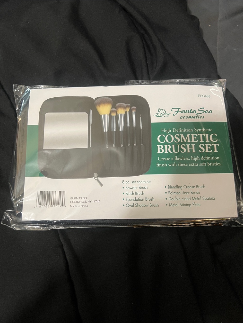 High Definition Synthetic Cosmetic Brush Set - Black